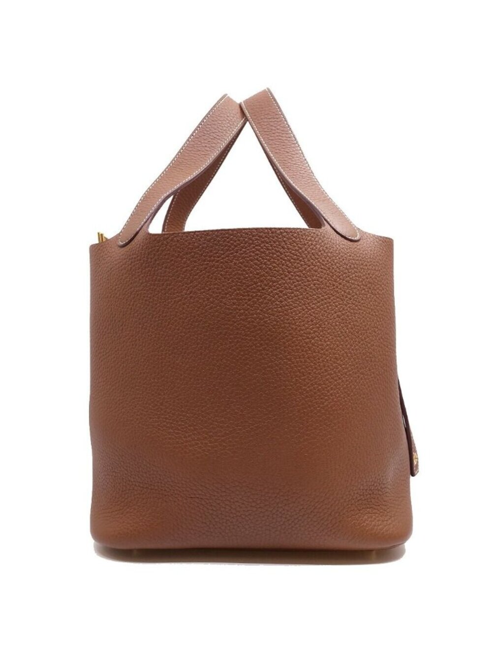 Hermes Picotin Lock MM Brown Taurillon Clemence GD Handbag Bag